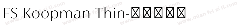FS Koopman Thin字体转换
